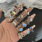 Kpop Goth Geometric Gothic Star Ring