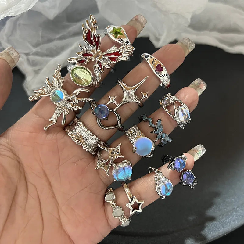 Kpop Goth Geometric Gothic Star Ring Main image