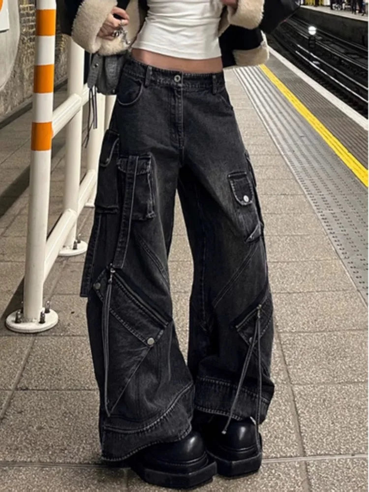 Washed Gothic Black Baggy Pant