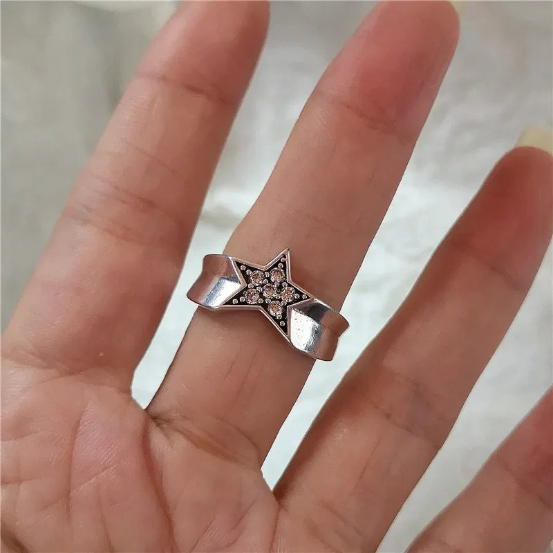 Gothic Cross Heart Luxury Ring