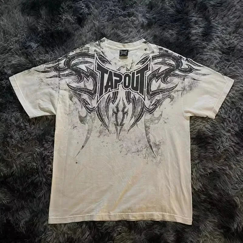 Letter Print Oversized Cotton T-shirt