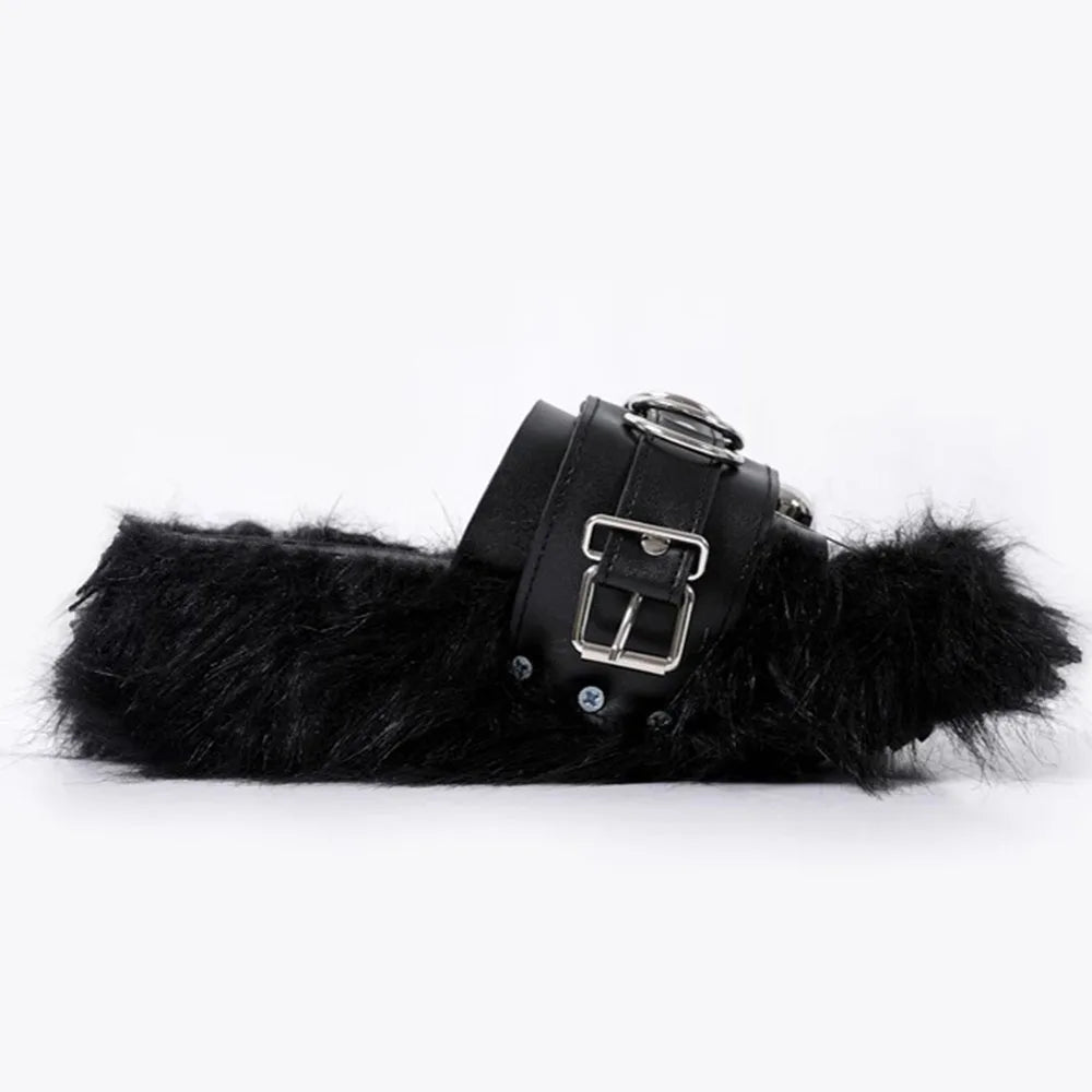 Y2K Gothic Buckle Platform Sandal