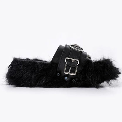 Y2K Gothic Buckle Platform Sandal