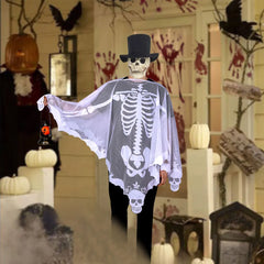 Skull Print Square Cloak