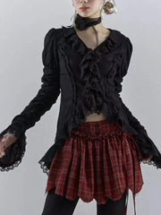 Vintage Long Sleeve Lace Blouse