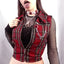 Plaid Zipper Chain Corset