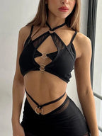 Hollow Out Slim Sexy Streetwear Crop Top