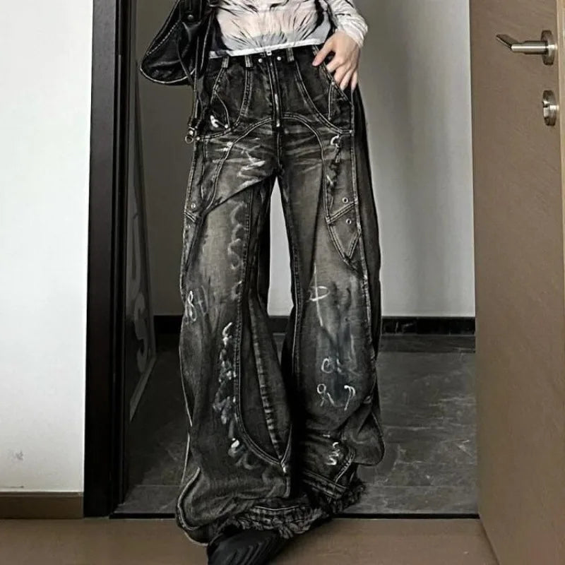 Vintage Graffiti Loose Pants Main image