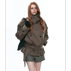 Long Sleeve Retro Trench Jacket