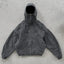 Gothic Denim Splicing Pullover Hoodie