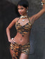 Tiger Stripe Halter Heart-Shaped Crop Top
