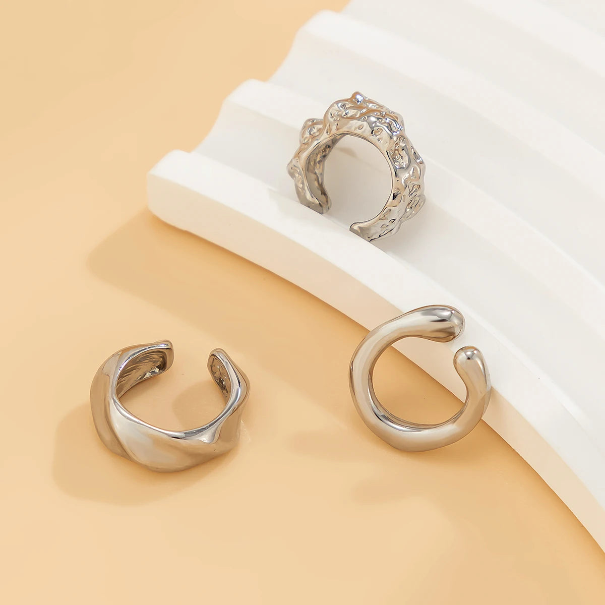 Chunky Metal No Piercing Clip Ear Cuff Earring