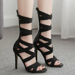 Fluorescent Green Peep Toe Gothic High Heel