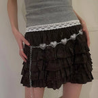 Punk Gothic Silver Heart Waist Chain Belt
