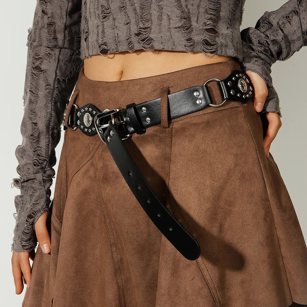 Spice Girl Gothic Rivet Slim-Fit Belt Main image