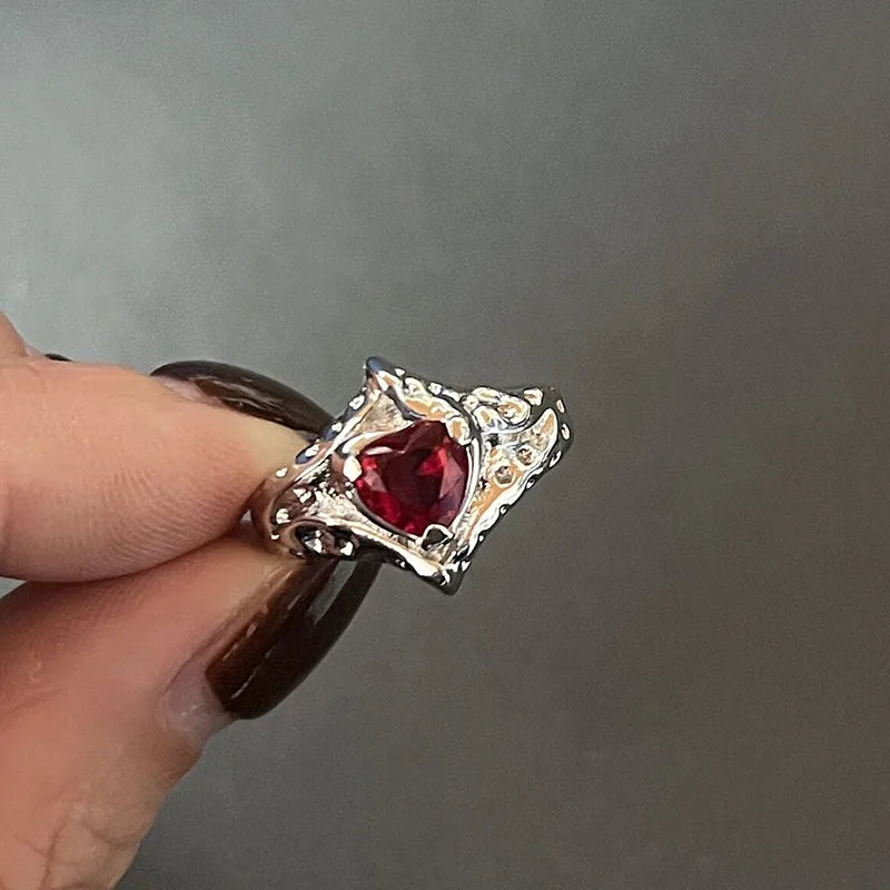 Kpop Goth Geometric Gothic Star Ring