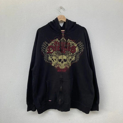 Gothic Print Pullover Sweater