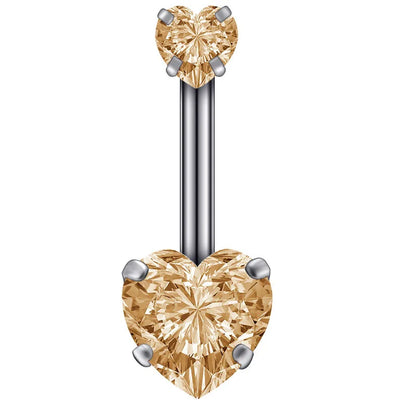 Crystal Round Gothic Surgical Belly Ring