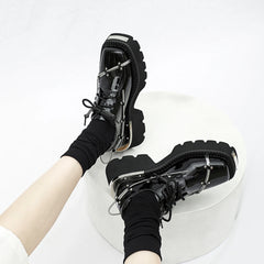 Black Platform Loafer Party Sneaker
