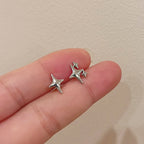 Hollow Pentagonal Star Asterism Stud Earring