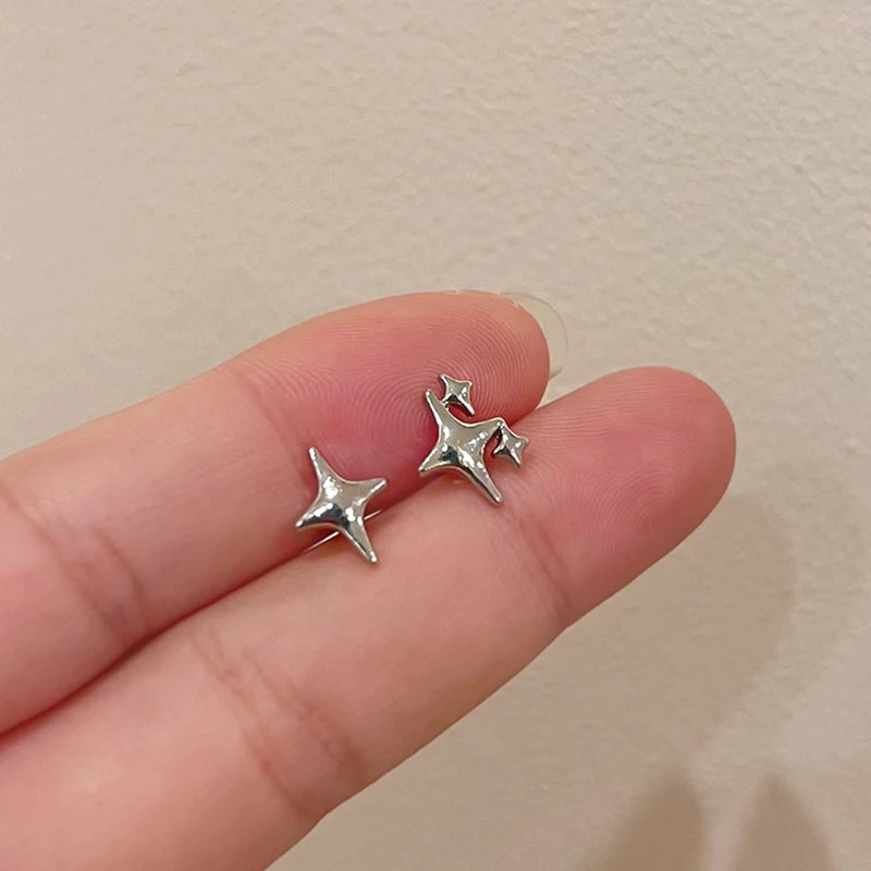 Hollow Pentagonal Star Asterism Stud Earring