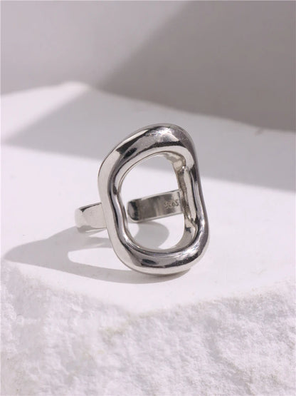 Geometric Gothic Titanium Steel Ring