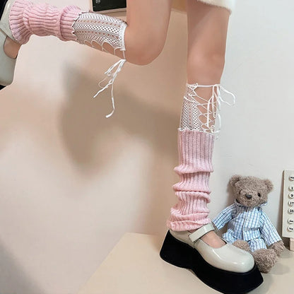 Gothic Lace Strap Ballet Sock
