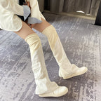 New Over Knee High Luxury Gothic Canvas Boot