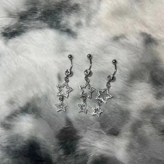 Star Crystal Dangle Gothic Belly Ring