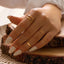Boho Gold Heart Geometric Gothic Pearl Ring