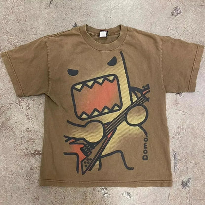 Graphic Print Oversized Cotton T-shirt