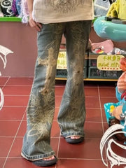 Spice Beaded Gothic Slim Denim Pant