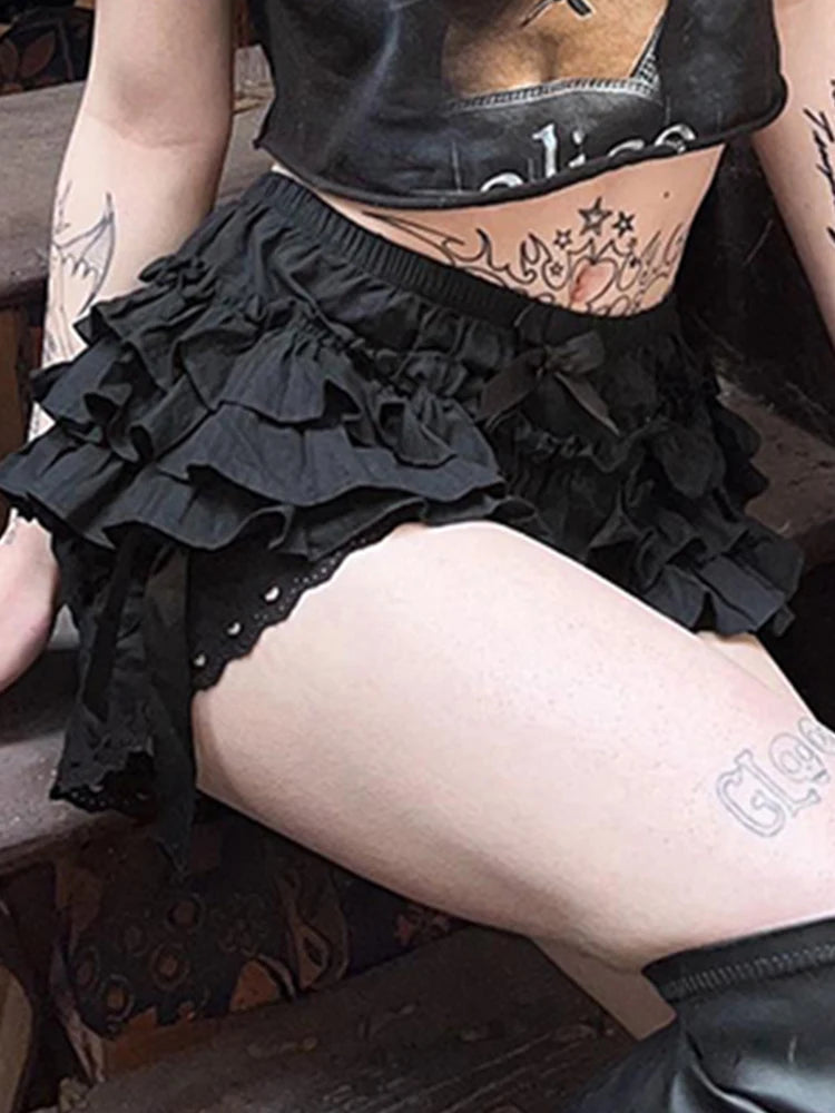 Lolita Lace Bow Patchwork Skirt