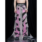 Contrasting Gothic Ripped Denim Pant