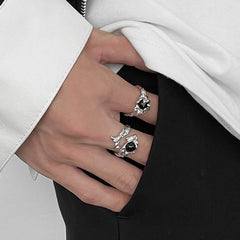 Punk Gothic Bat Wing Ring