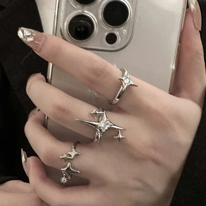Irregular Cross Star Gothic Ring
