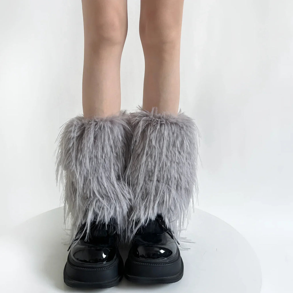 Gothic Imitation Fur Plush Winter Sock
