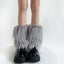Gothic Imitation Fur Plush Winter Sock