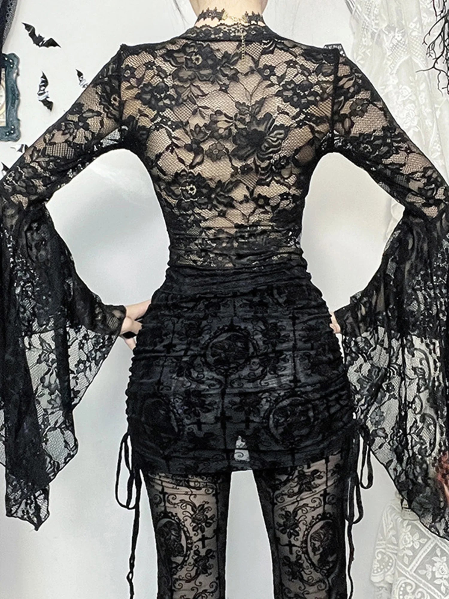 Deep V-Neck Mesh Top