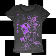 Cyber Graphic Vintage Cotton T-shirt