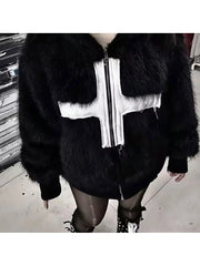 Retro Neutral Zipper Coat