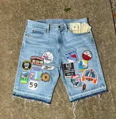Antique Patchwork Denim Short