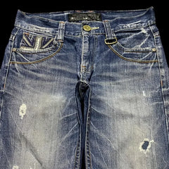 Pattern Embroidery Wide Leg Pants