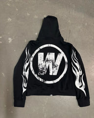 Gothic Printed Pattern Pullover Hoodie