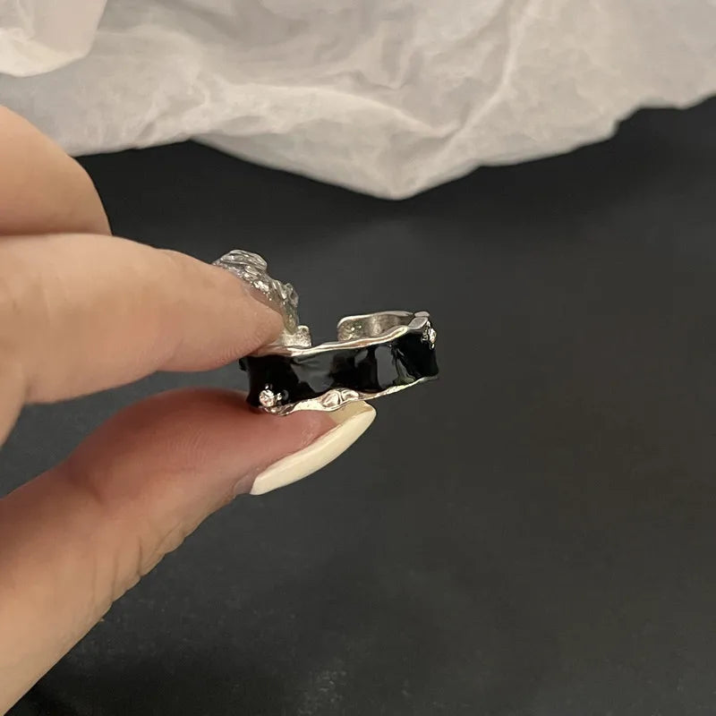 Vintage Angel Silver Gothic Ring