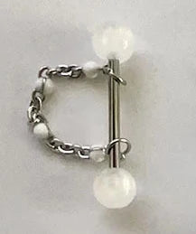 Cute Chain Detachable Drop Beads Tongue Ring