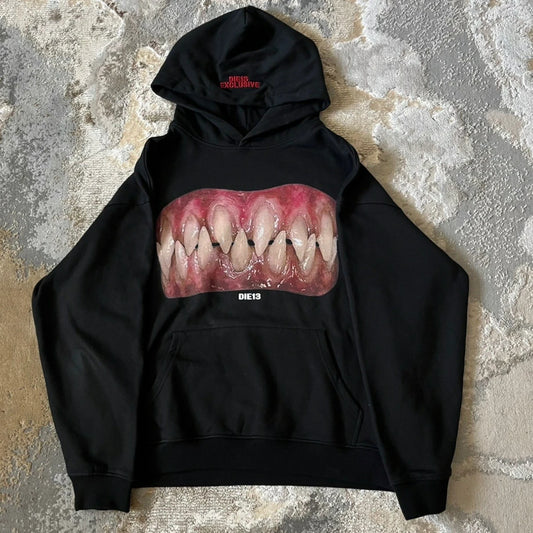 Gothic Teeth Graphic Pullover Hoodie