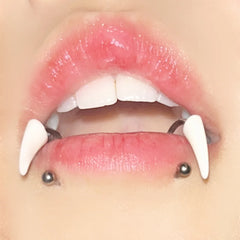 Resin Tusk Gothic Punk Stainless Steel Lip Stud