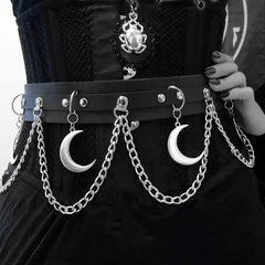 Vegan Gothic Leather Statement Belt