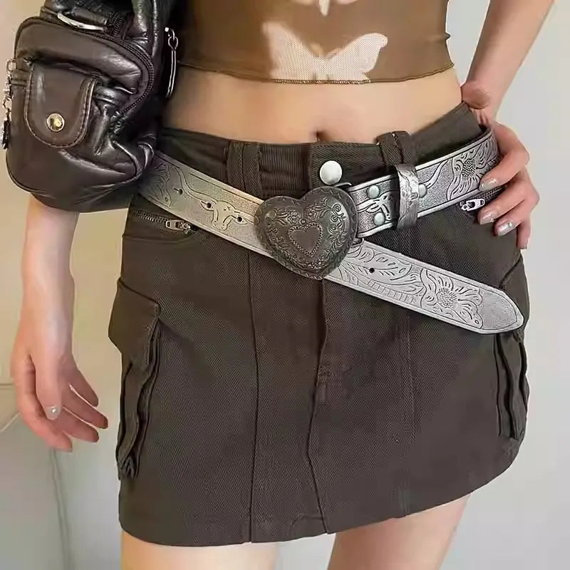 Love Y2K Gothic Retro Slim Personality Belt
